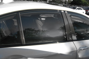 BMW 5 2010-2014 - Карбоновые накладки на дверные стойки к-т 6 шт. фото, цена