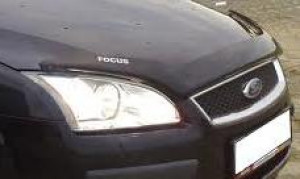 Ford Focus 2005-2007 - Дефлектор капота (мухобойка), темный, длинный, с надписью Focus. (EGR) фото, цена