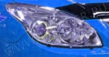 Дефлектор капота мухобойка Hyundai i30 серый