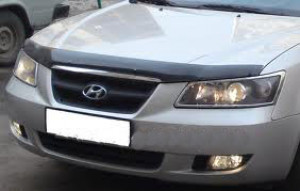 Hyundai Sonata 2005-2010 - Дефлектор капота, темный, EGR фото, цена