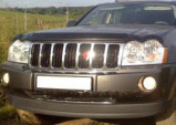 Дефлектор хромированный на капот grand cherokee