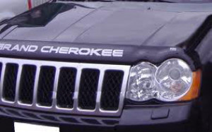 Jeep Grand Cherokee 2005-2010 - Дефлектор капота, темный, с надписью. (EGR) фото, цена