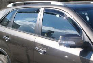 Kia Sorento 2009-2012 - Дефлекторы окон, комплект 4 штуки, темные, EGR фото, цена