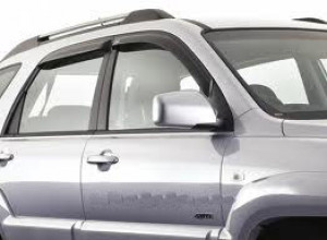 Kia Sportage 2005-2010 - Дефлекторы окон, комплект 4 штуки, темные, EGR фото, цена