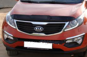 Kia Sportage 2010-2012 - Дефлектор капота, темный, EGR фото, цена