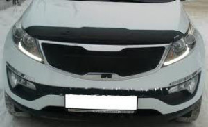 Kia Sportage 2010-2012 - Дефлектор капота, темный, с надписью, EGR фото, цена