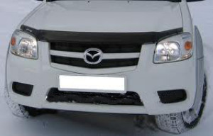 Mazda BT-50 2006-2012 - Дефлектор капота, темный, с надписью, EGR фото, цена