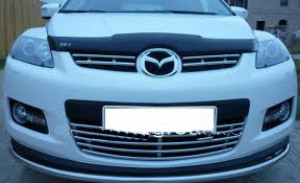 Mazda CX-7 2006-2010 - Дефлектор капота, темный, с надписью, EGR фото, цена