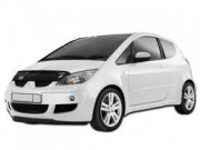 Mitsubishi Colt 2009-2012 - Дефлектор капота, темный, с надписью, EGR фото, цена