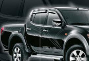 Mitsubishi L 200 2007-2014 - Дефлекторы окон, комплект 4 штуки, темные, EGR фото, цена