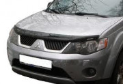 Mitsubishi Outlander 2007-2009 - Дефлектор капота, темный, с надписью, EGR фото, цена