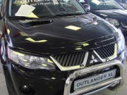 Mitsubishi Outlander 2007-2009 - Дефлектор капота, темный, широкий, EGR фото, цена