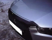 Mitsubishi Outlander 2010-2012 - Дефлектор капота, темный, с надписью, EGR фото, цена