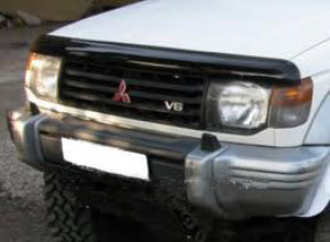 Mitsubishi Pajero 1992-1999 - Дефлектор капота, темный, EGR фото, цена