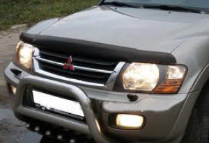 Mitsubishi Pajero 2000-2006 - Дефлектор капота, темный, EGR фото, цена