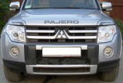 Mitsubishi Pajero 2007-2012 - Дефлектор капота, серебристо-серый, EGR фото, цена