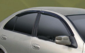 Nissan Almera Classic 2006-2012 - Дефлекторы боковых окон, комплект 4 штуки, темные, BREEZE, EGR фото, цена