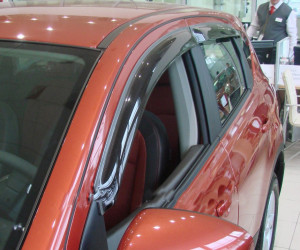 Nissan Qashqai 2007-2012 - Дефлекторы окон, комплект 4 штуки, темные, EGR фото, цена