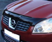 Nissan Qashqai 2007-2009 - Дефлектор капота, темный, EGR фото, цена