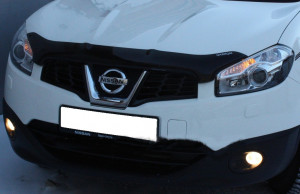 Nissan Qashqai 2010-2012 - Дефлектор капота, темный, с надписью, EGR фото, цена