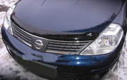 Nissan Tiida 2008-2012 - Дефлектор капота, темный, BREEZE, EGR фото, цена