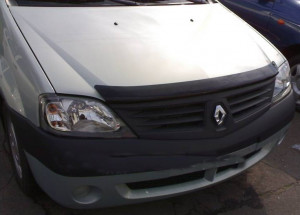 Renault Logan 2004-2012 - Дефлектор капота, темный, EGR фото, цена