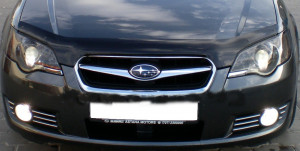 Subaru Legacy 2004-2009 - Дефлектор капота, темный, с надписью. (EGR) фото, цена