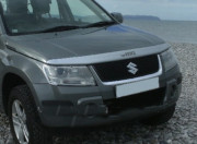 Suzuki Grand Vitara 2005-2012 - Дефлектор капота, серебристый, с надписью, EGR фото, цена