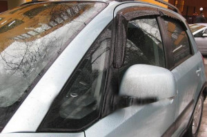Suzuki SX4 2006-2012 - Дефлекторы окон, комплект 4 штуки, темные, хетчбек. EGR фото, цена