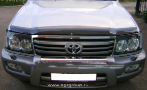 Toyota Land Cruiser 1998-2007 - Дефлектор капота, карбон. (EGR) фото, цена