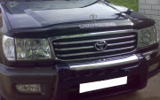 Toyota Land Cruiser 1998-2007 - Дефлектор капота, темный, с надписью. (EGR) фото, цена