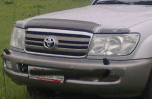 Toyota Land Cruiser 1998-2007 - Дефлектор капота, серебристый. (EGR) фото, цена