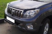 Toyota Land Cruiser Prado 2009-2012 - Дефлектор капота, темный, с надписью. (EGR) фото, цена