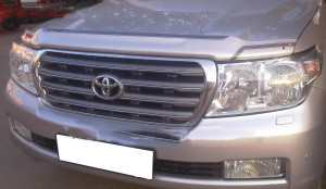 Toyota Land Cruiser 2008-2015 - Дефлектор капота, серебристый. (EGR) фото, цена
