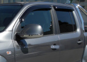 Volkswagen Amarok 2010-2014 - Дефлекторы окон, комплект 4 штуки, темные, EGR фото, цена