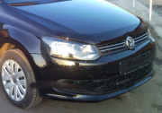 Volkswagen Polo 2010-2012 - Дефлектор капота, темный, с надписью, EGR фото, цена
