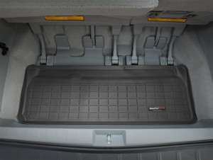 Toyota Sienna 2011-2019 - (3 ряда) Коврик резиновый в багажник, черный. (WeatherTech) фото, цена