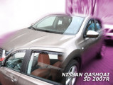 Дефлекторы окон ветровики Nissan Qashqai дымчатые