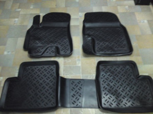 Toyota Rav 4 2006-2012 - Коврики резиновые, черные, комплект 5 штук. (Eleron) фото, цена