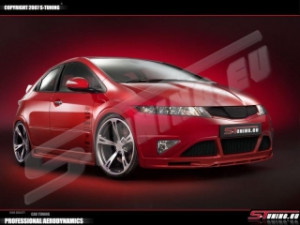 Honda Civic 2007-2013 - (H/B) - Накладка переднего бампера ST, UA фото, цена