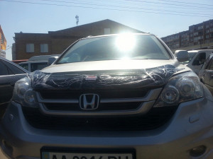 Honda CRV 2010-2012 - Дефлектор капота, темный, с надписью, EGR фото, цена