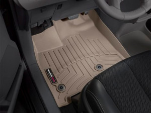 Toyota Sienna 2013-2021 - Коврики резиновые с бортиком, передние, бежевые. (WeatherTech) фото, цена