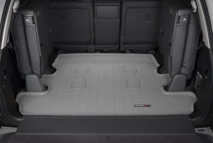 Toyota Land Cruiser 2008-2024 - Коврик резиновый в багажник, серый. (WeatherTech) 7 мест фото, цена