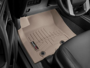 Toyota 4Runner 2013-2024 - Коврики резиновые с бортиком, передние, бежевые. (WeatherTech) фото, цена