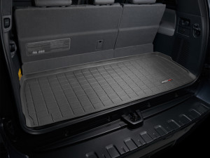 Toyota Sequoia 2008-2022 - (3 ряда сидений) Коврик резиновый в багажник, черный. (WeatherTech) фото, цена