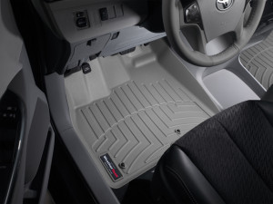 Toyota Sienna 2011-2012 - Коврики резиновые с бортиком, передние, серые. (WeatherTech) фото, цена