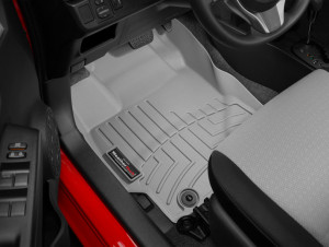 Toyota Yaris 2012-2014 - Коврики резиновые с бортиком, передние, серые. (WeatherTech) фото, цена