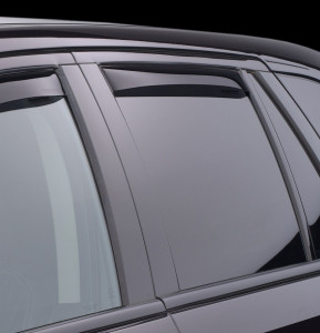 Subaru Outback 2010-2014 - Дефлекторы окон (ветровики), задние, темные. (WeatherTech) фото, цена