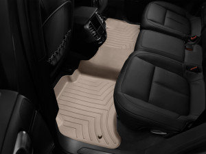 Volkswagen Touareg 2011-2017 - Коврики резиновые с бортиком, задние, бежевые. (WeatherTech) фото, цена