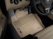 Volkswagen Passat 2005-2011 - Коврики резиновые с бортиком, передние, бежевые. (WeatherTech) фото, цена